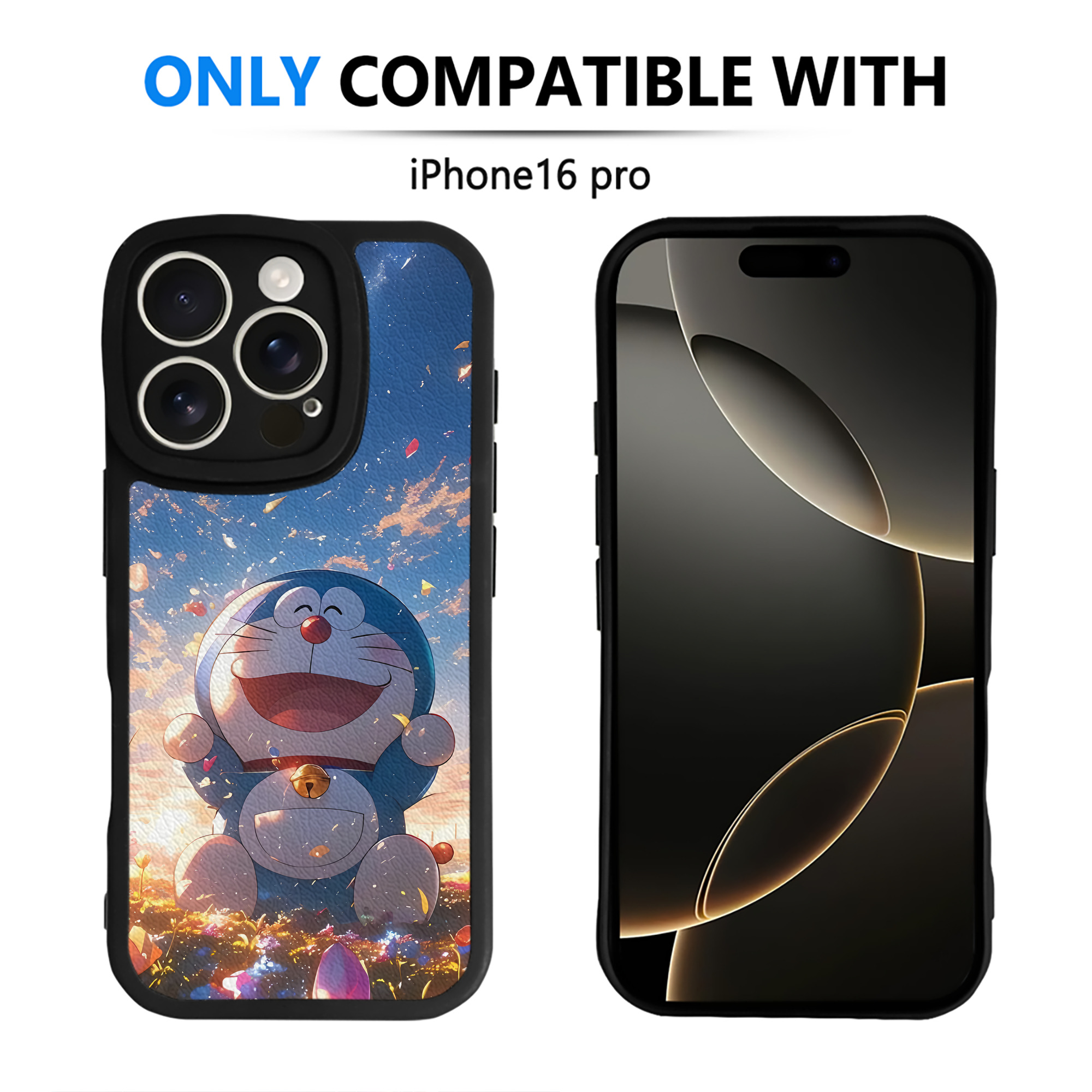 （画像用） ドラえもん Doraemon 【iPhone 16シリーズ対応】シリコンスマホケース（レザー調） 材質：シリコン